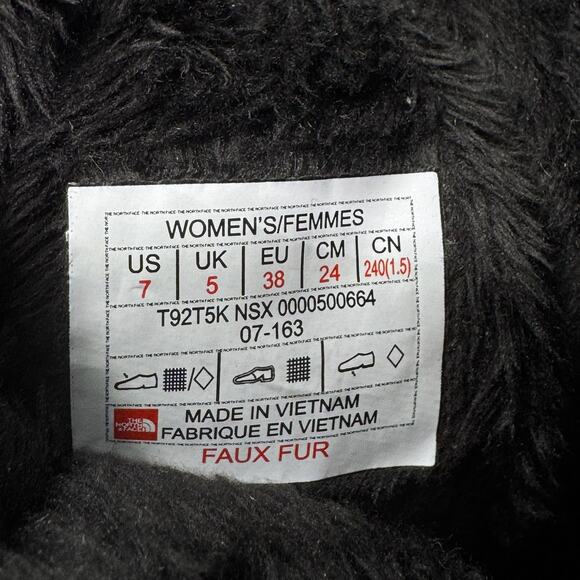 THE NORTH FACE ThermoBall Black Quilted Fleece-Lined Button Snow Boots - Picture 11 of 11